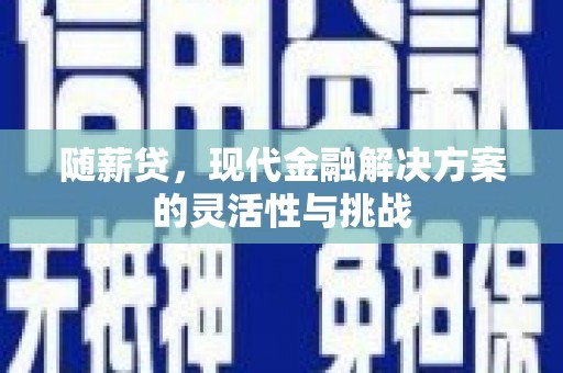 曾都随薪贷，现代金融解决方案的灵活性与挑战