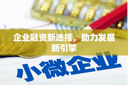 曾都企业融资新选择，助力发展新引擎