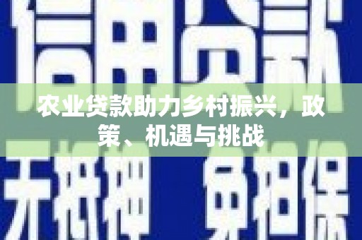 曾都农业贷款助力乡村振兴，政策、机遇与挑战
