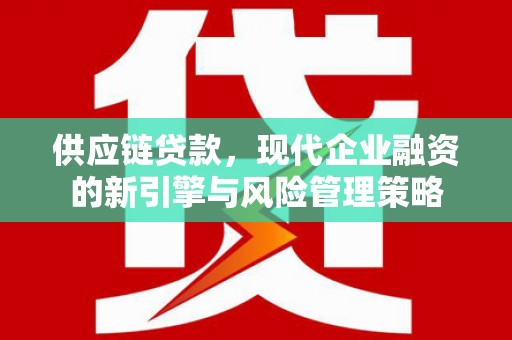 曾都供应链贷款，现代企业融资的新引擎与风险管理策略