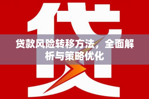 曾都贷款风险转移方法，全面解析与策略优化