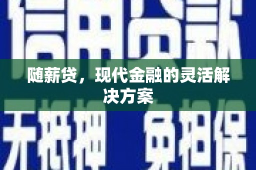 曾都随薪贷，现代金融的灵活解决方案