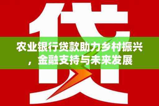 曾都农业银行贷款助力乡村振兴，金融支持与未来发展