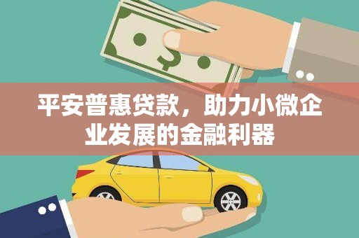 曾都平安普惠贷款，助力小微企业发展的金融利器