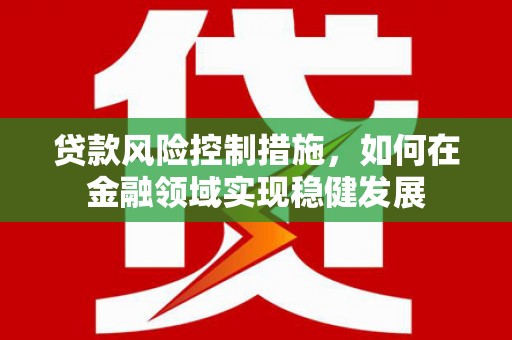 曾都贷款风险控制措施，如何在金融领域实现稳健发展
