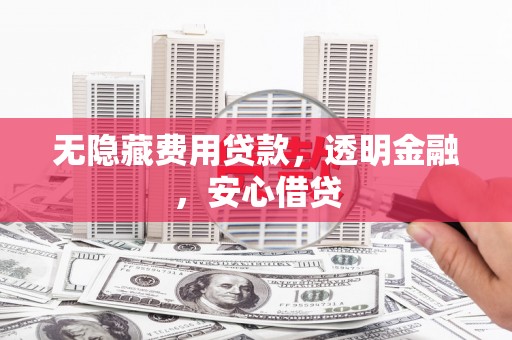 曾都无隐藏费用贷款，透明金融，安心借贷
