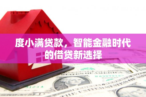 曾都度小满贷款，智能金融时代的借贷新选择