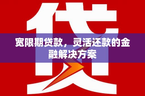 曾都宽限期贷款，灵活还款的金融解决方案