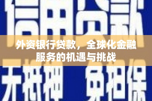 曾都外资银行贷款，全球化金融服务的机遇与挑战
