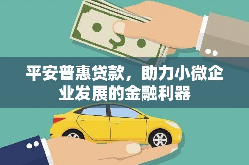 曾都平安普惠贷款，助力小微企业发展的金融利器