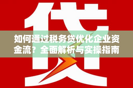 曾都如何通过税务贷优化企业资金流？全面解析与实操指南