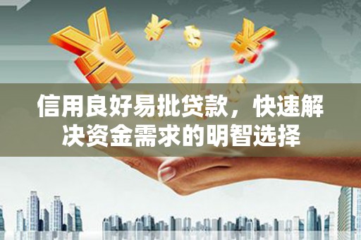 曾都信用良好易批贷款，快速解决资金需求的明智选择