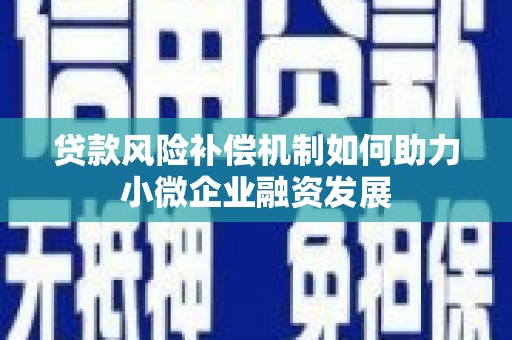 曾都贷款风险补偿机制如何助力小微企业融资发展