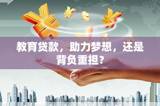 曾都教育贷款，助力梦想，还是背负重担？