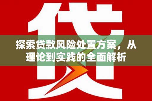 曾都探索贷款风险处置方案，从理论到实践的全面解析