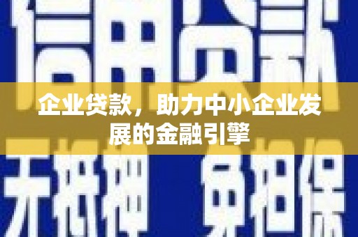曾都企业贷款，助力中小企业发展的金融引擎