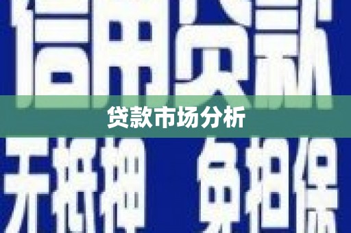 曾都贷款市场分析