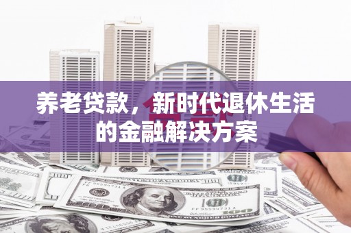 曾都养老贷款，新时代退休生活的金融解决方案