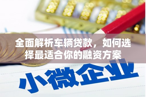 曾都全面解析车辆贷款，如何选择最适合你的融资方案