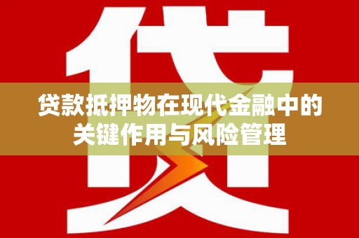 曾都贷款抵押物在现代金融中的关键作用与风险管理