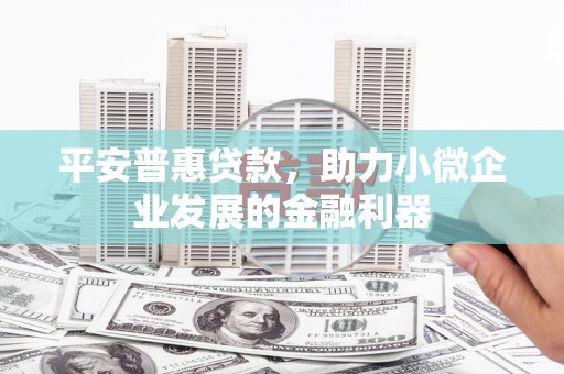 曾都平安普惠贷款，助力小微企业发展的金融利器
