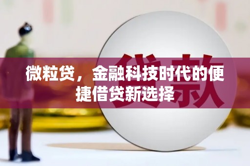 曾都微粒贷，金融科技时代的便捷借贷新选择