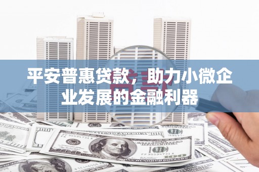 曾都平安普惠贷款，助力小微企业发展的金融利器