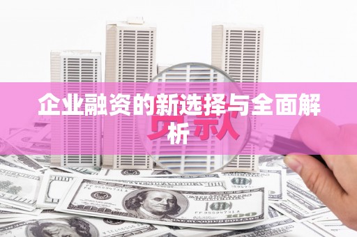 曾都企业融资的新选择与全面解析