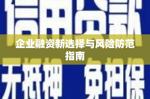 曾都企业融资新选择与风险防范指南