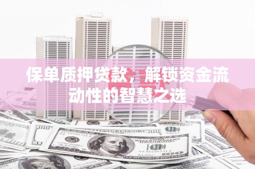 曾都保单质押贷款，解锁资金流动性的智慧之选
